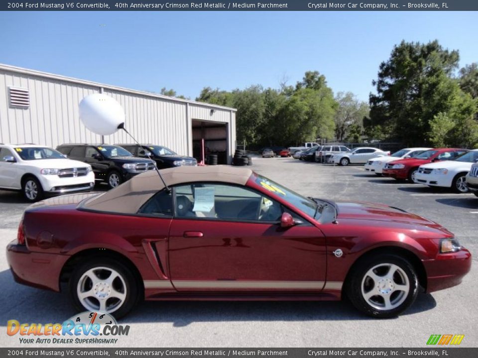 40th Anniversary Crimson Red Metallic 2004 Ford Mustang V6 Convertible Photo #11