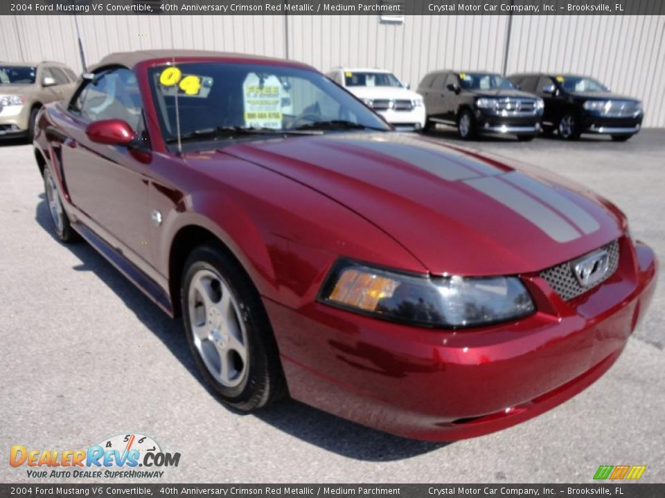 Front 3/4 View of 2004 Ford Mustang V6 Convertible Photo #12