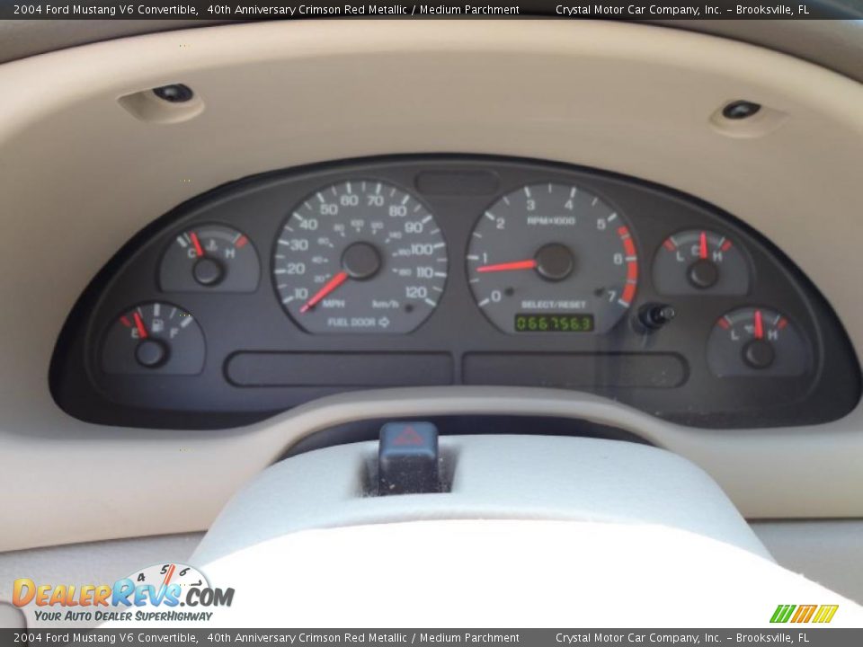 2004 Ford Mustang V6 Convertible Gauges Photo #25