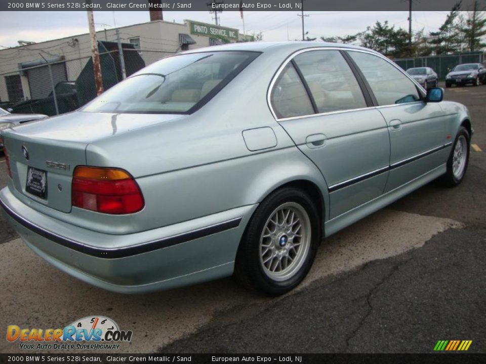 2000 BMW 5 Series 528i Sedan Glacier Green Metallic / Sand Photo #4