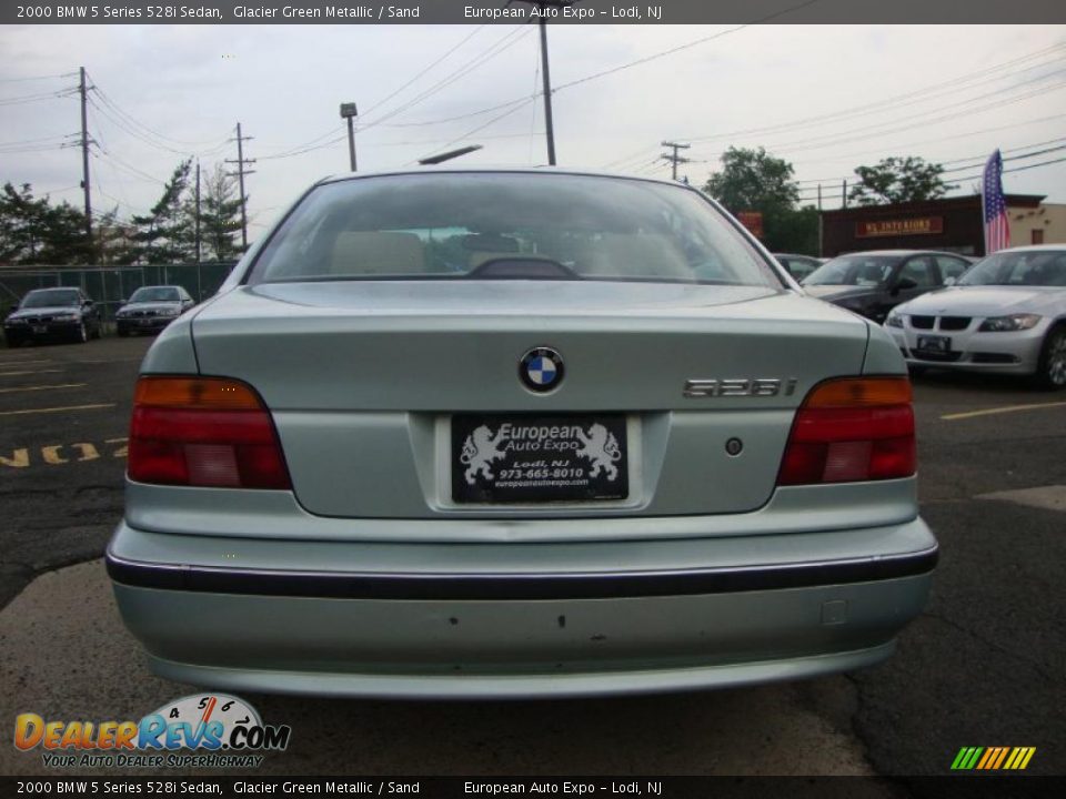 2000 BMW 5 Series 528i Sedan Glacier Green Metallic / Sand Photo #5