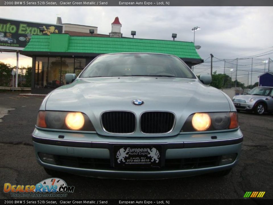 2000 BMW 5 Series 528i Sedan Glacier Green Metallic / Sand Photo #6