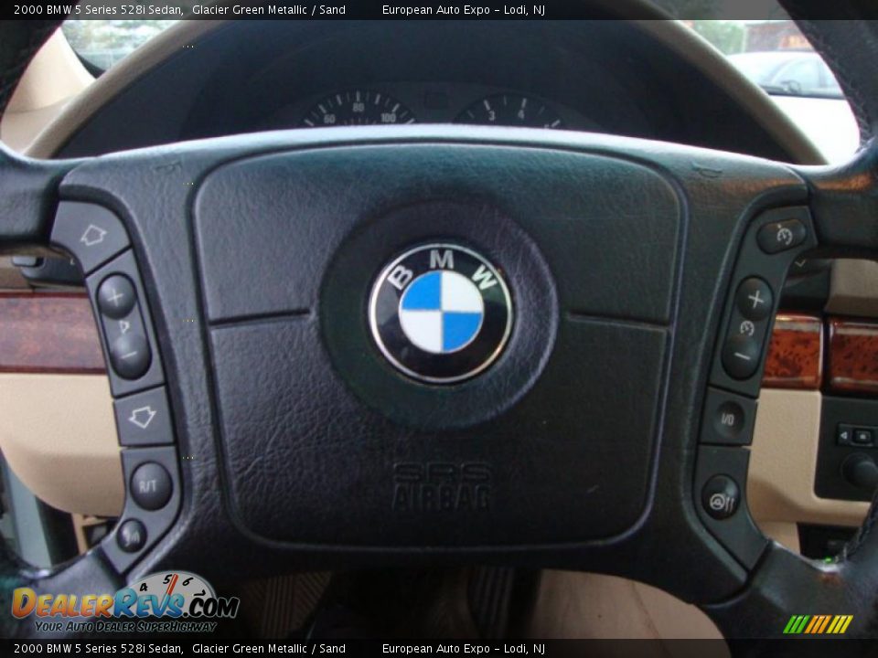 2000 BMW 5 Series 528i Sedan Glacier Green Metallic / Sand Photo #25