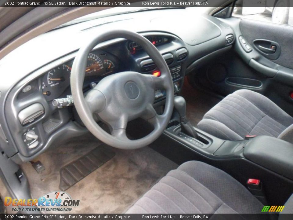 Graphite Interior - 2002 Pontiac Grand Prix SE Sedan Photo #11