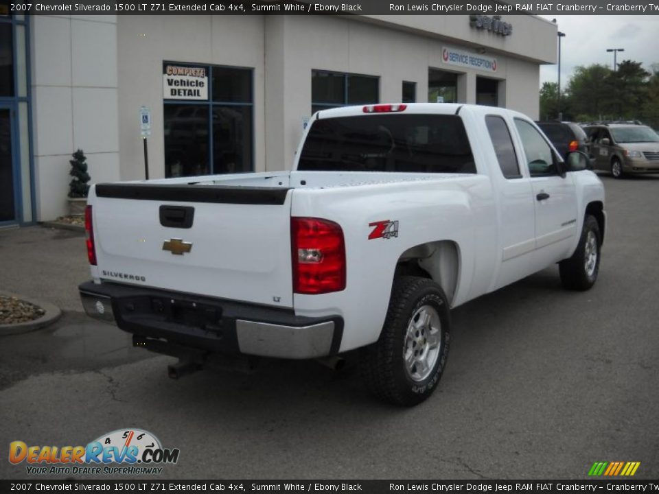 2007 Chevrolet Silverado 1500 LT Z71 Extended Cab 4x4 Summit White / Ebony Black Photo #2