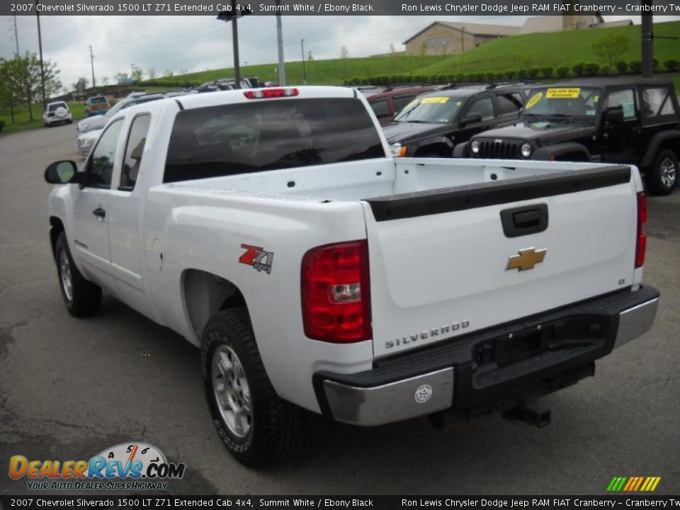 2007 Chevrolet Silverado 1500 LT Z71 Extended Cab 4x4 Summit White / Ebony Black Photo #4