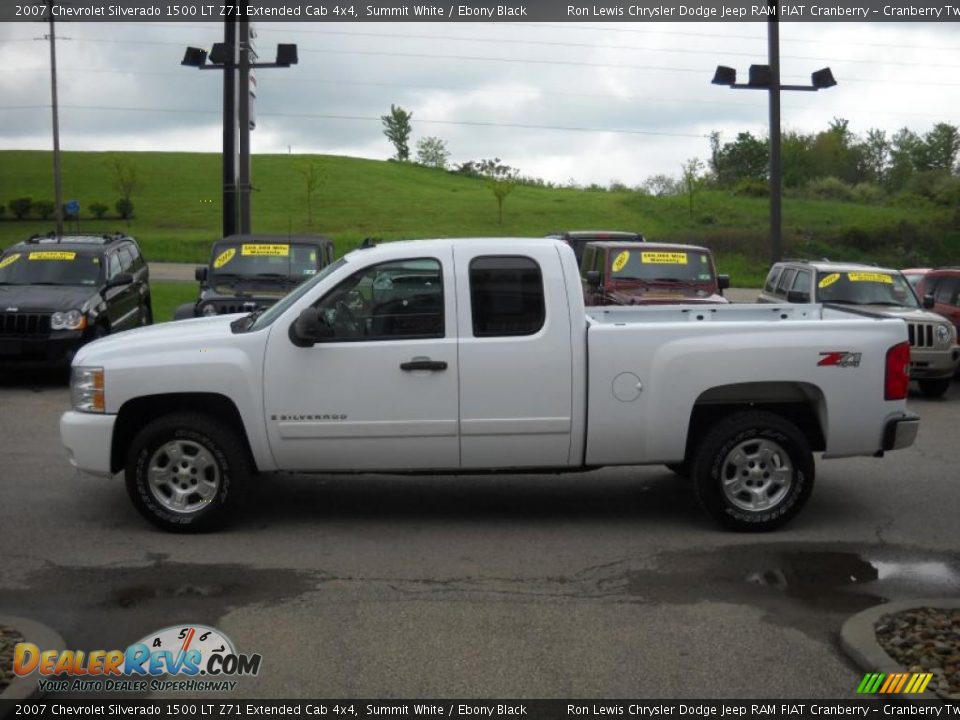 2007 Chevrolet Silverado 1500 LT Z71 Extended Cab 4x4 Summit White / Ebony Black Photo #5