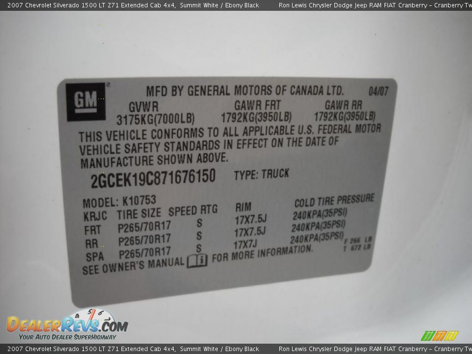 2007 Chevrolet Silverado 1500 LT Z71 Extended Cab 4x4 Summit White / Ebony Black Photo #9