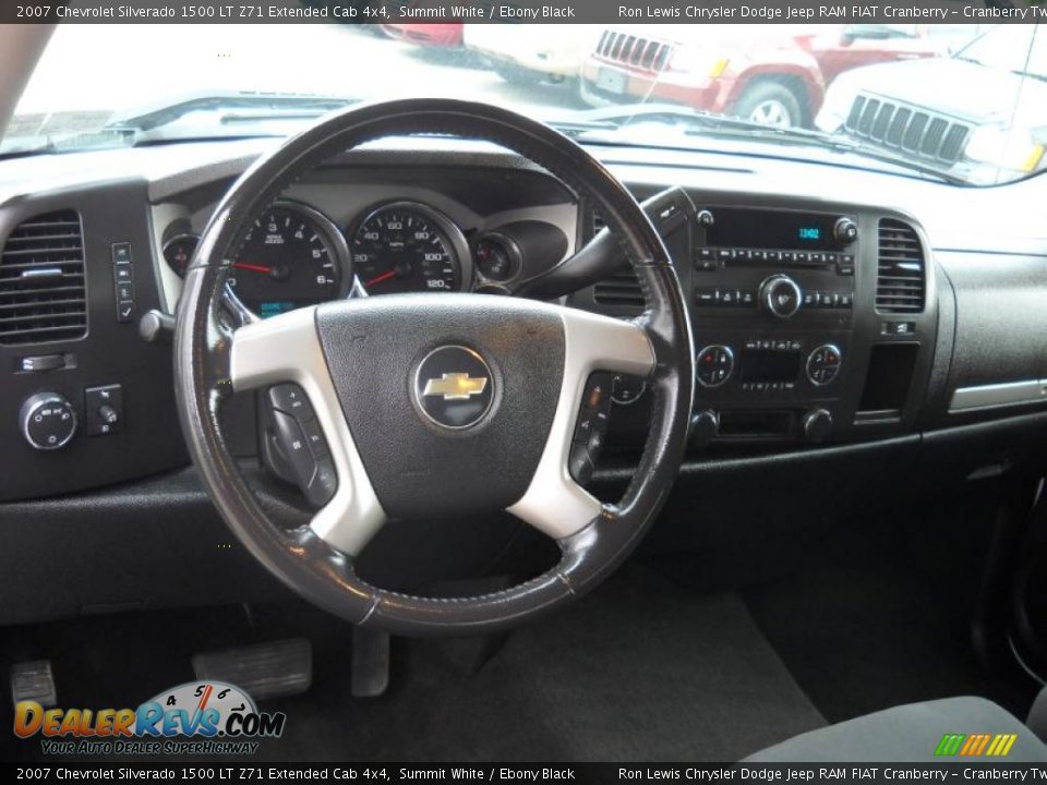 2007 Chevrolet Silverado 1500 LT Z71 Extended Cab 4x4 Summit White / Ebony Black Photo #11