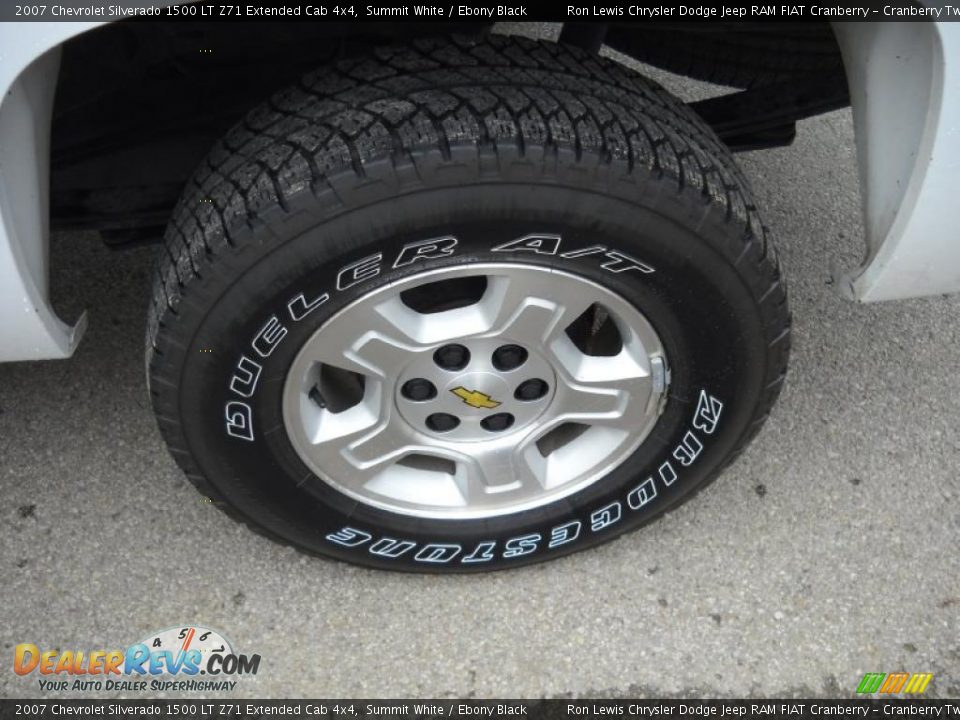 2007 Chevrolet Silverado 1500 LT Z71 Extended Cab 4x4 Summit White / Ebony Black Photo #13