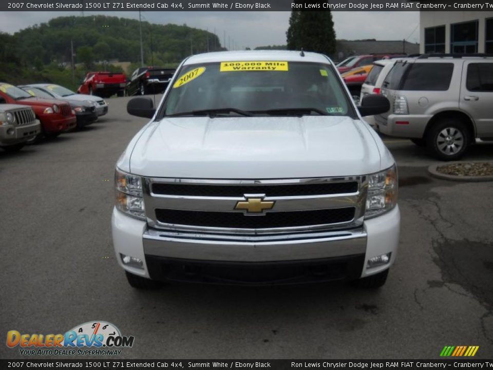 2007 Chevrolet Silverado 1500 LT Z71 Extended Cab 4x4 Summit White / Ebony Black Photo #17