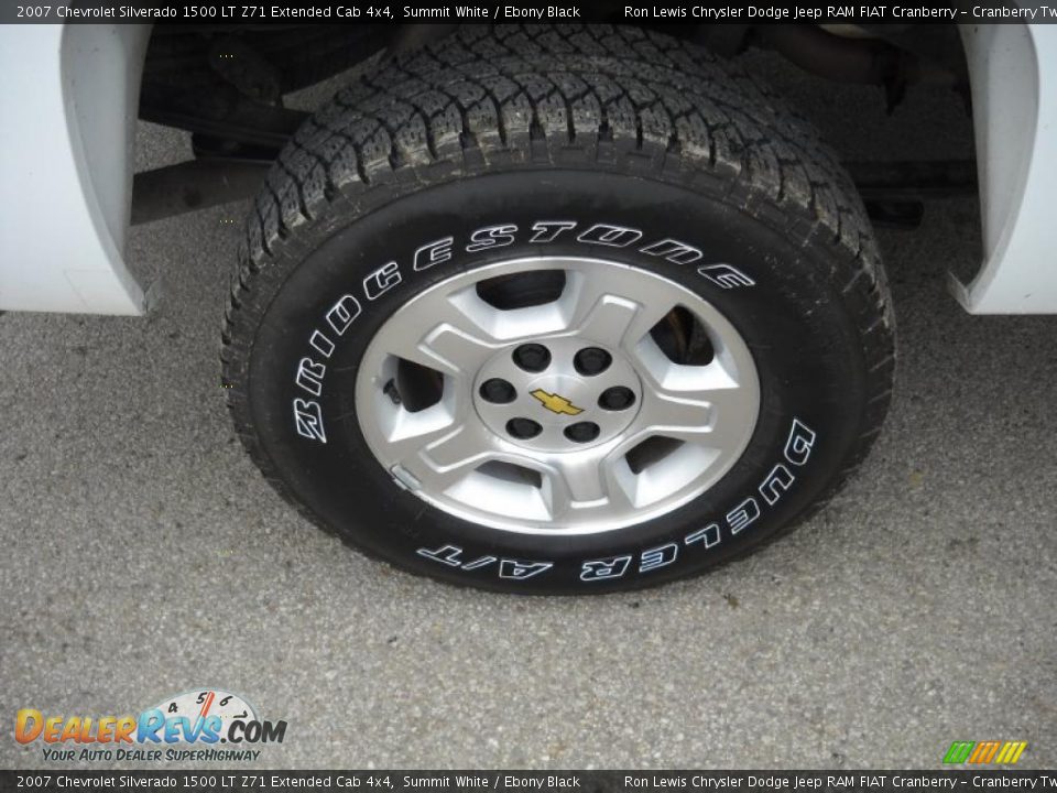 2007 Chevrolet Silverado 1500 LT Z71 Extended Cab 4x4 Summit White / Ebony Black Photo #20