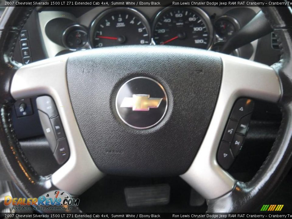 2007 Chevrolet Silverado 1500 LT Z71 Extended Cab 4x4 Summit White / Ebony Black Photo #24