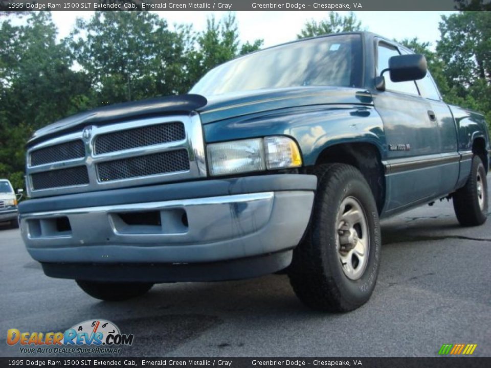 1995 Dodge Ram 1500 SLT Extended Cab Emerald Green Metallic / Gray Photo #1