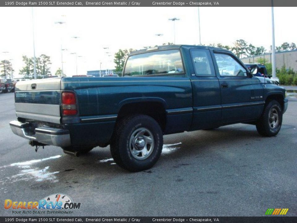 1995 Dodge Ram 1500 SLT Extended Cab Emerald Green Metallic / Gray Photo #4