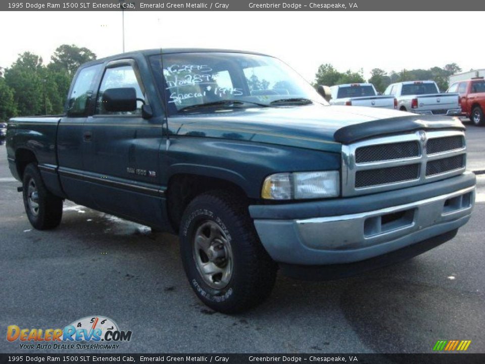 1995 Dodge Ram 1500 SLT Extended Cab Emerald Green Metallic / Gray Photo #5