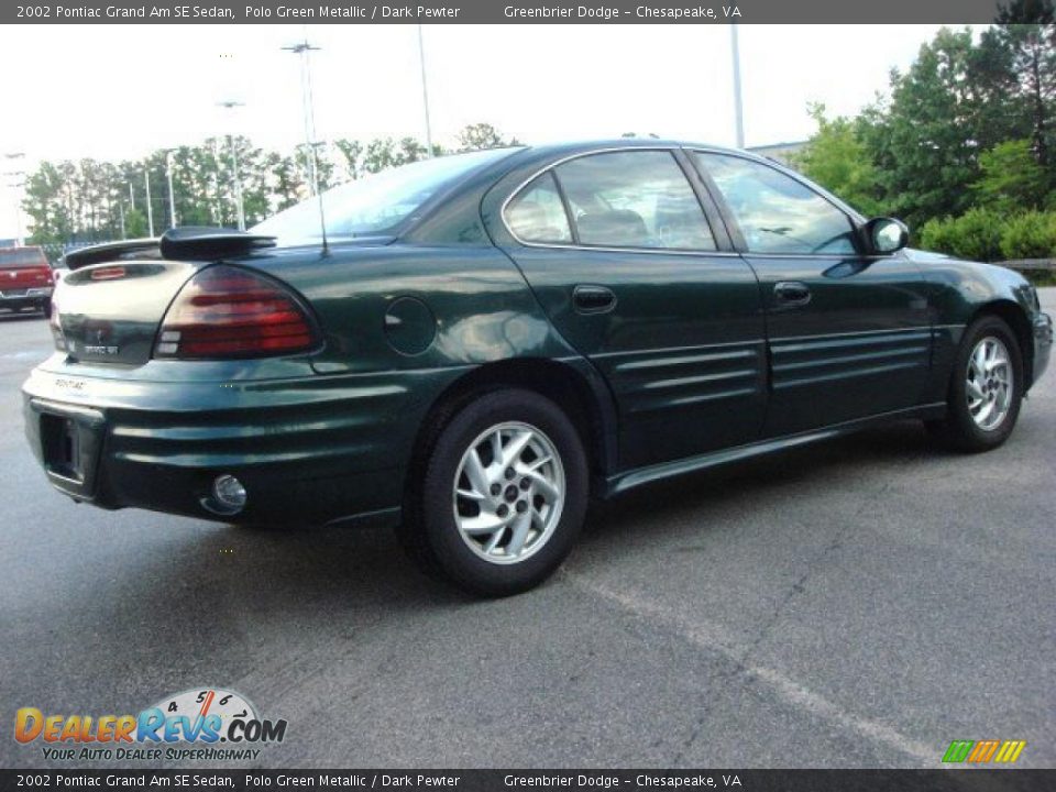 2002 Pontiac Grand Am SE Sedan Polo Green Metallic / Dark Pewter Photo #3