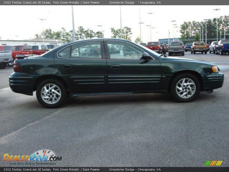 2002 Pontiac Grand Am SE Sedan Polo Green Metallic / Dark Pewter Photo #4
