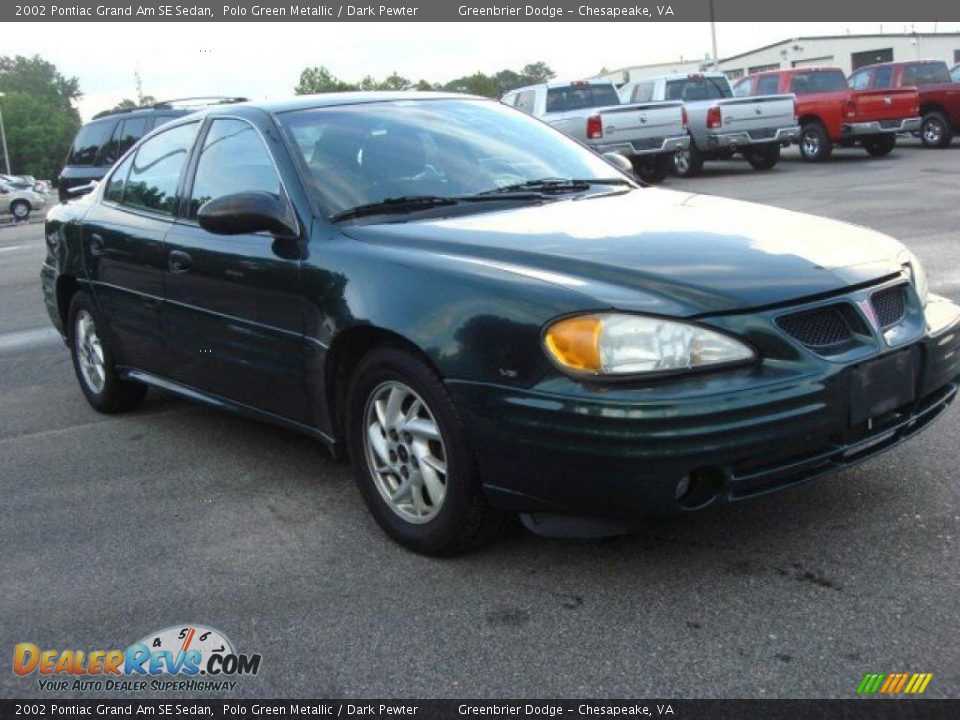 2002 Pontiac Grand Am SE Sedan Polo Green Metallic / Dark Pewter Photo #5