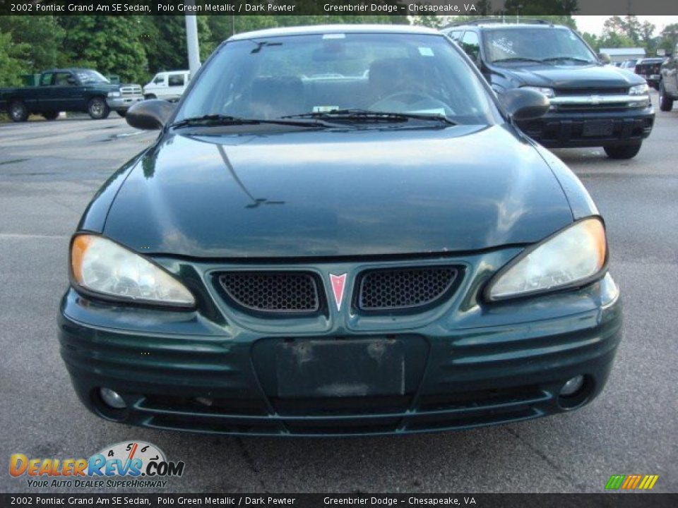 2002 Pontiac Grand Am SE Sedan Polo Green Metallic / Dark Pewter Photo #6