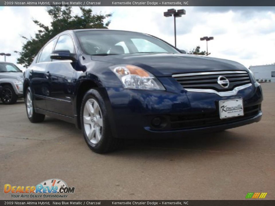 2009 Nissan Altima Hybrid Navy Blue Metallic / Charcoal Photo #1