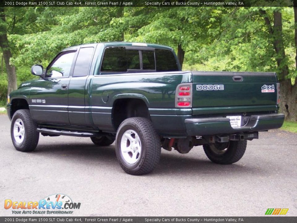 2001 Dodge Ram 1500 SLT Club Cab 4x4 Forest Green Pearl / Agate Photo #5