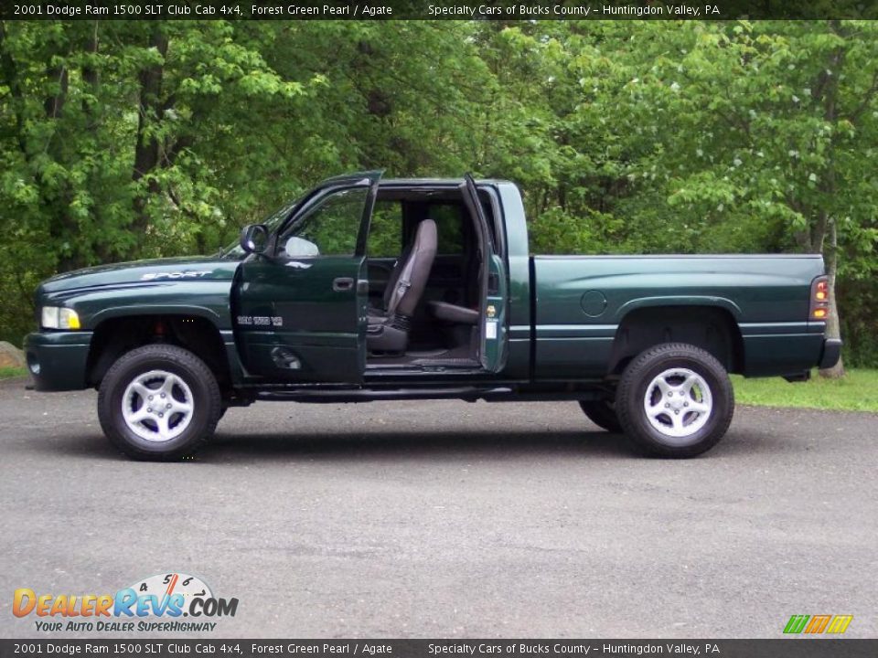 2001 Dodge Ram 1500 SLT Club Cab 4x4 Forest Green Pearl / Agate Photo #10