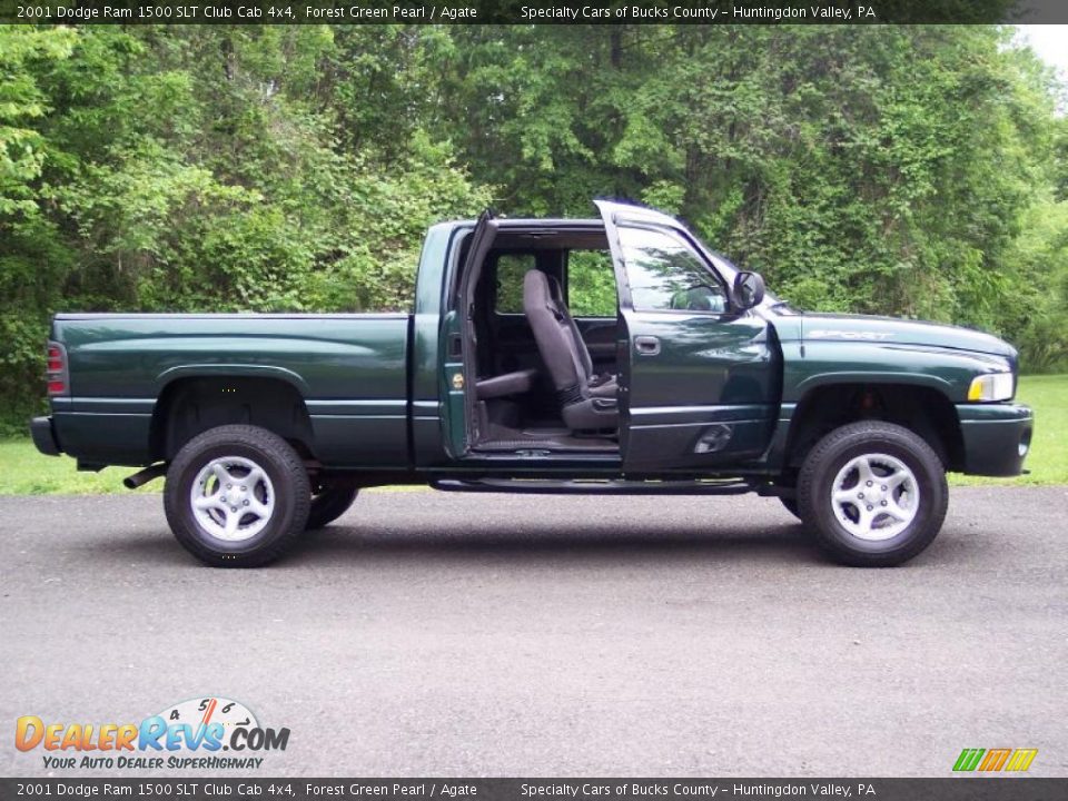 2001 Dodge Ram 1500 SLT Club Cab 4x4 Forest Green Pearl / Agate Photo #15
