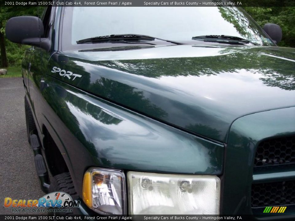 2001 Dodge Ram 1500 SLT Club Cab 4x4 Forest Green Pearl / Agate Photo #30