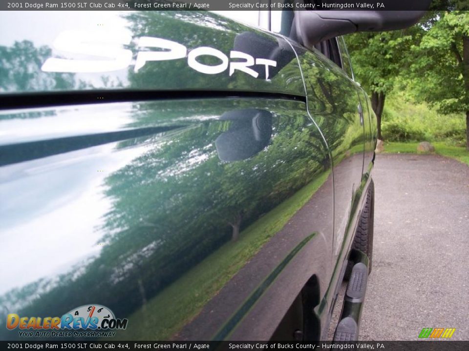 2001 Dodge Ram 1500 SLT Club Cab 4x4 Forest Green Pearl / Agate Photo #34