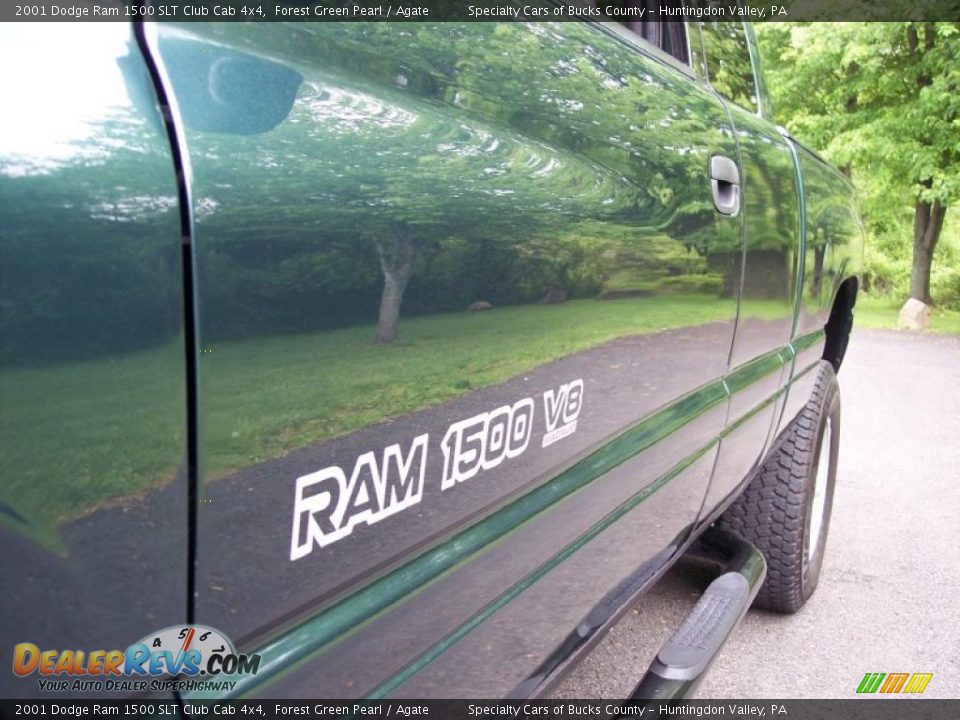 2001 Dodge Ram 1500 SLT Club Cab 4x4 Forest Green Pearl / Agate Photo #35