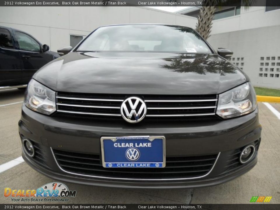 2012 Volkswagen Eos Executive Black Oak Brown Metallic / Titan Black Photo #2