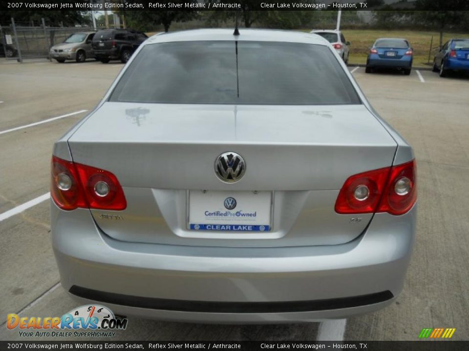 2007 Volkswagen Jetta Wolfsburg Edition Sedan Reflex Silver Metallic / Anthracite Photo #6