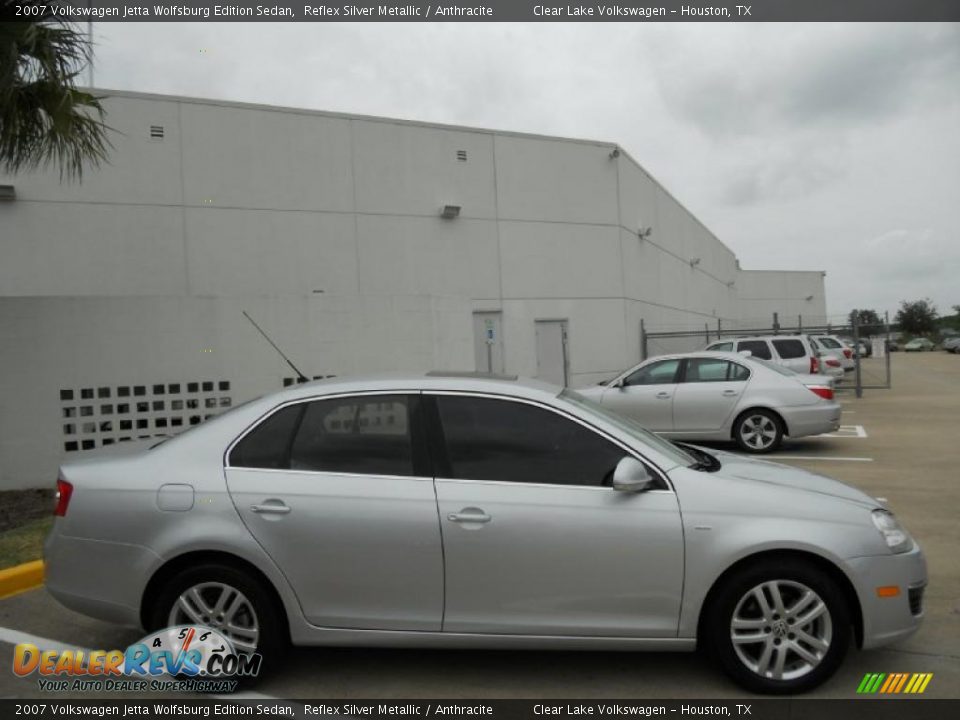 2007 Volkswagen Jetta Wolfsburg Edition Sedan Reflex Silver Metallic / Anthracite Photo #8