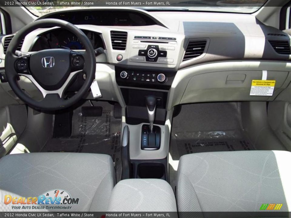 Stone Interior - 2012 Honda Civic LX Sedan Photo #4