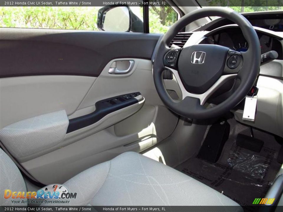 Stone Interior - 2012 Honda Civic LX Sedan Photo #5