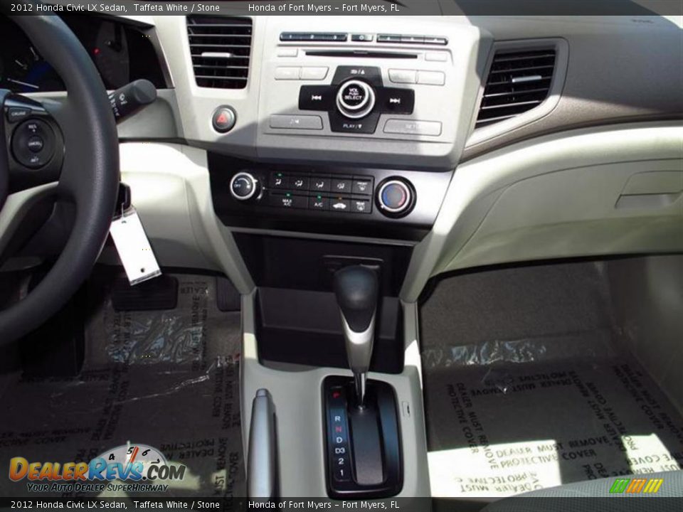 2012 Honda Civic LX Sedan Taffeta White / Stone Photo #6