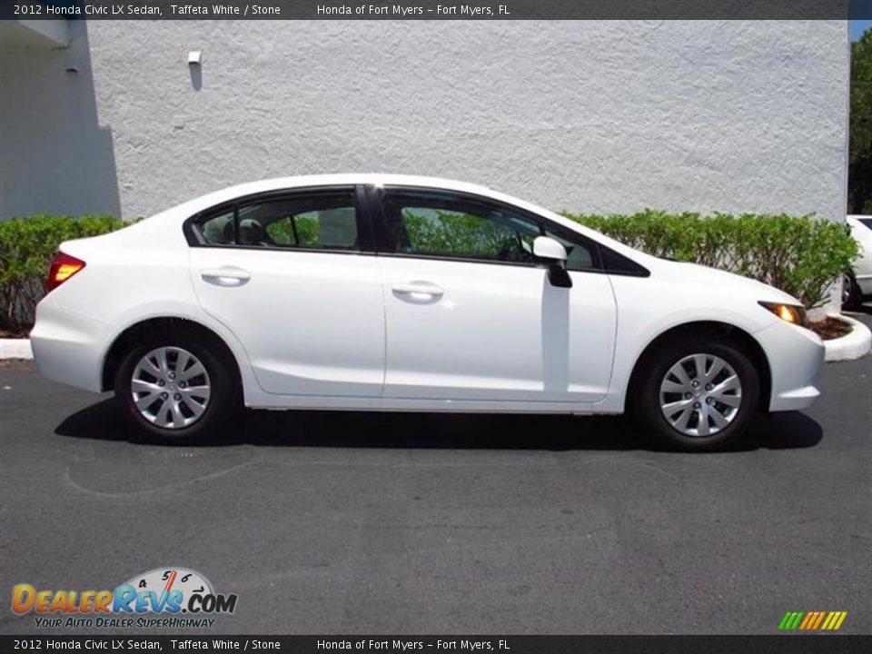 2012 Honda Civic LX Sedan Taffeta White / Stone Photo #2