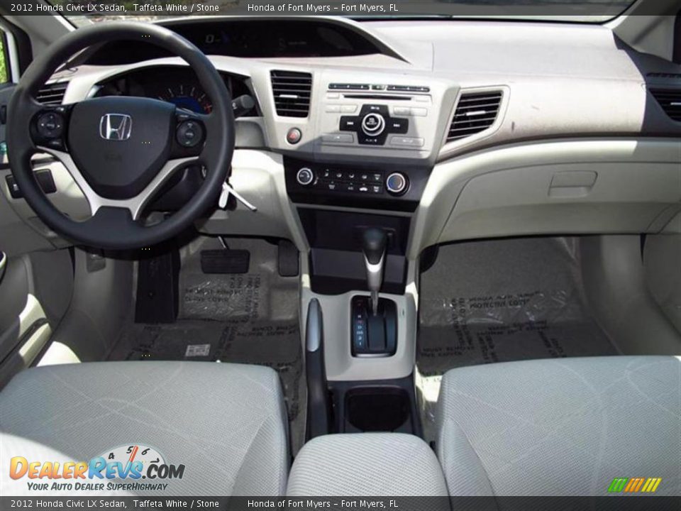 2012 Honda Civic LX Sedan Taffeta White / Stone Photo #4