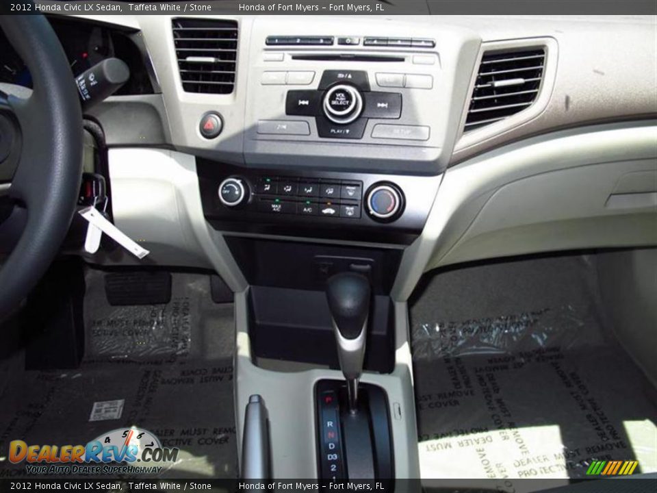 2012 Honda Civic LX Sedan Taffeta White / Stone Photo #6