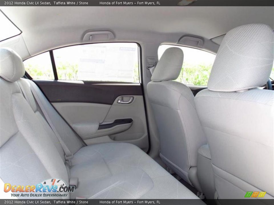 2012 Honda Civic LX Sedan Taffeta White / Stone Photo #8