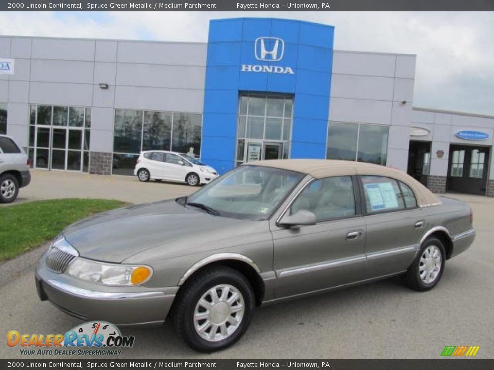 2000 Lincoln Continental Spruce Green Metallic / Medium Parchment Photo #1