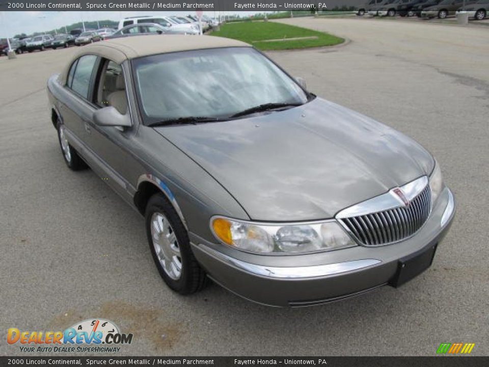 2000 Lincoln Continental Spruce Green Metallic / Medium Parchment Photo #5