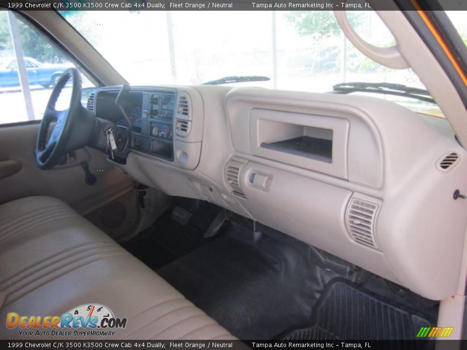 1999 Chevrolet C/K 3500 K3500 Crew Cab 4x4 Dually Fleet Orange / Neutral Photo #30