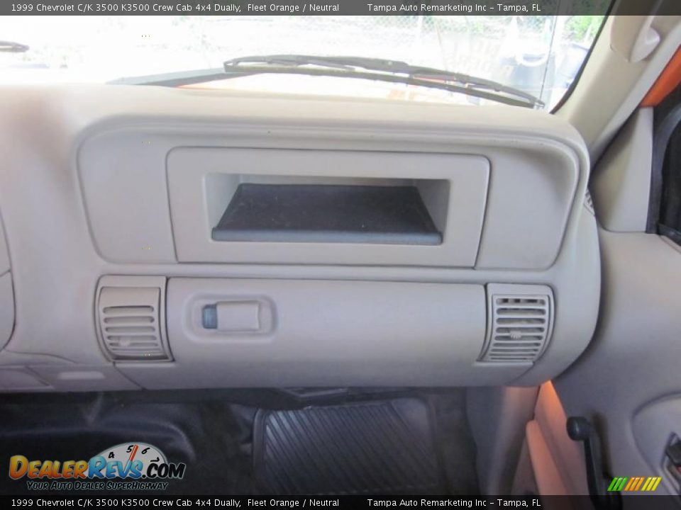 1999 Chevrolet C/K 3500 K3500 Crew Cab 4x4 Dually Fleet Orange / Neutral Photo #33