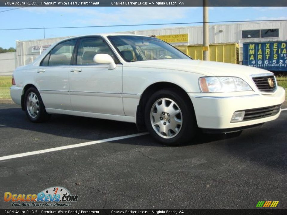 2004 Acura RL 3.5 Premium White Pearl / Parchment Photo #2