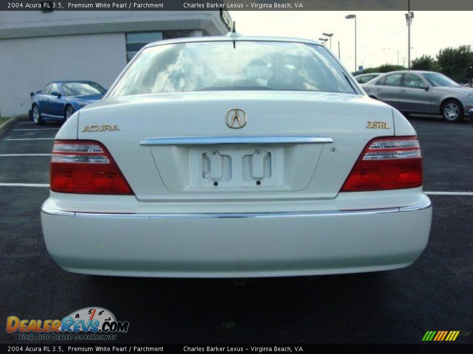 2004 Acura RL 3.5 Premium White Pearl / Parchment Photo #4