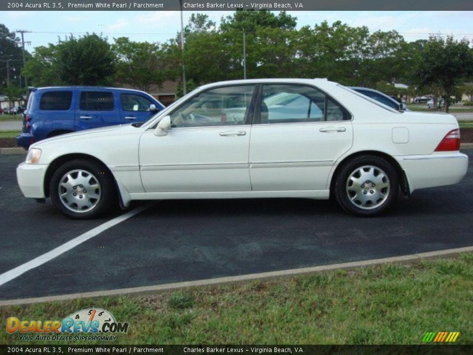 2004 Acura RL 3.5 Premium White Pearl / Parchment Photo #6