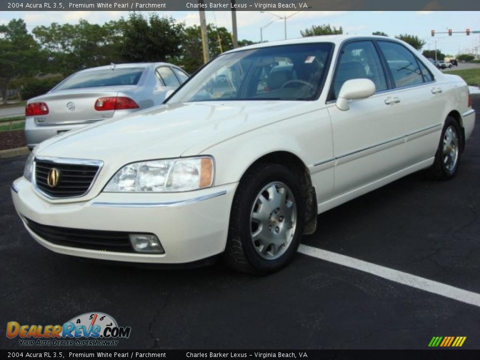 2004 Acura RL 3.5 Premium White Pearl / Parchment Photo #7