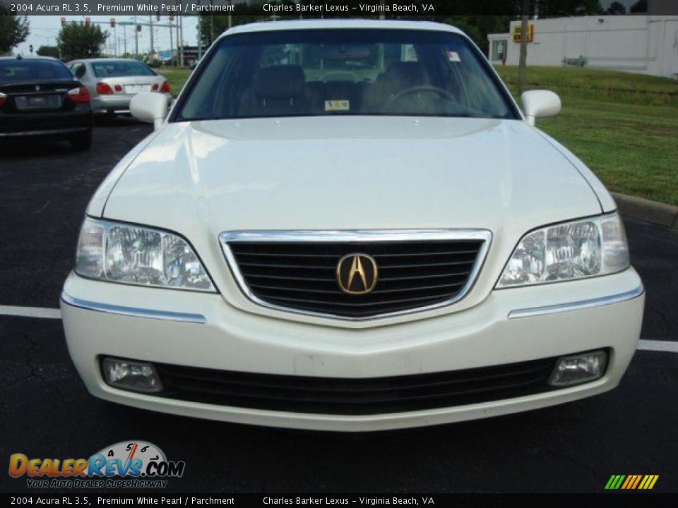 2004 Acura RL 3.5 Premium White Pearl / Parchment Photo #8
